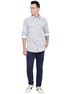 white printed casual shirt - 16751103 - Standard Image - 4