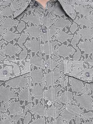 grey printed casual shirt - 16751104 - Standard Image - 5