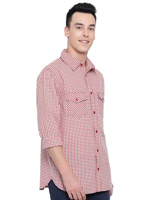 red checkered casual shirt - 16751105 - Standard Image - 2