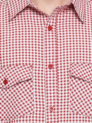 red checkered casual shirt - 16751105 - Standard Image - 5