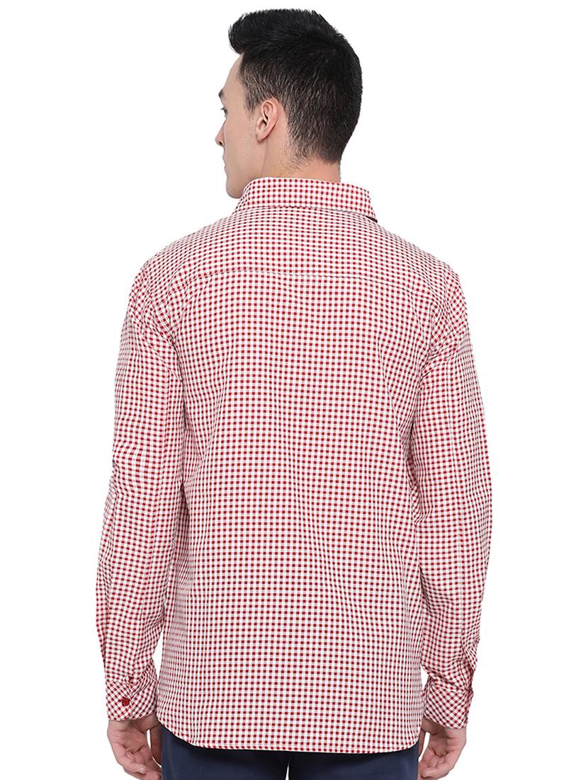 red checkered casual shirt - 16751105 - Zoom Image - 3