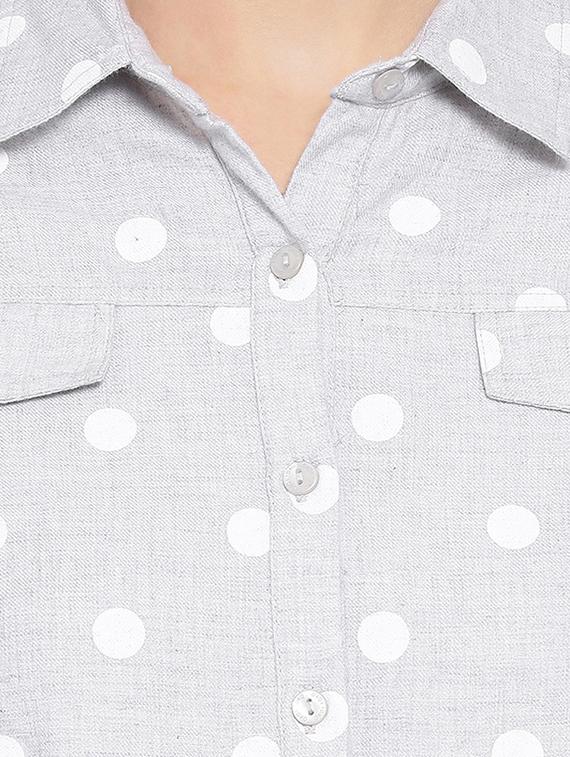 long sleeved polka dot shirt - 16751110 - Zoom Image - 5