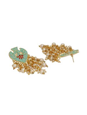 gold brass drop earring - 16751299 - Standard Image - 2