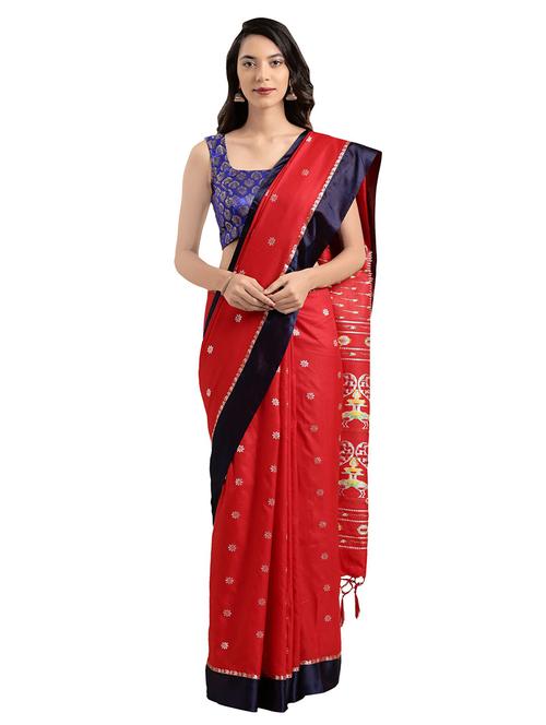 solid paithani saree with blouse - 16751471 - Very Small Image - 1