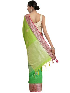 solid kanjivaram saree with blouse - 16751474 - Standard Image - 2