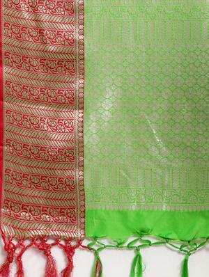 solid kanjivaram saree with blouse - 16751474 - Standard Image - 4