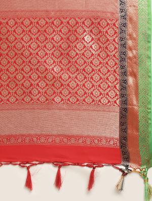 solid kanjivaram saree with blouse - 16751485 - Standard Image - 4