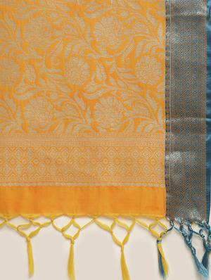color block kanjivaram saree with blouse - 16751506 - Standard Image - 4