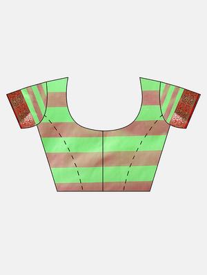 striped kanjivaram saree with blouse - 16751516 - Standard Image - 3