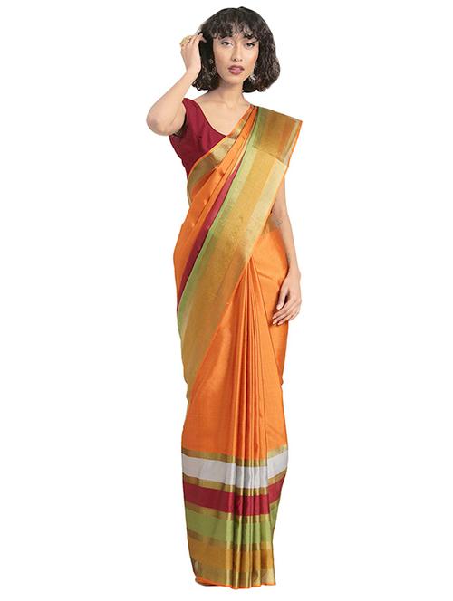 solid banarasi saree with blouse - 16751523 - Standard Image - 1