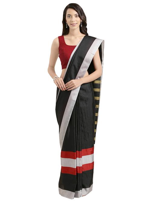 solid banarasi saree with blouse - 16751532 - Standard Image - 1