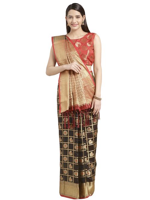 checkered patola saree with blouse - 16751538 - Standard Image - 1