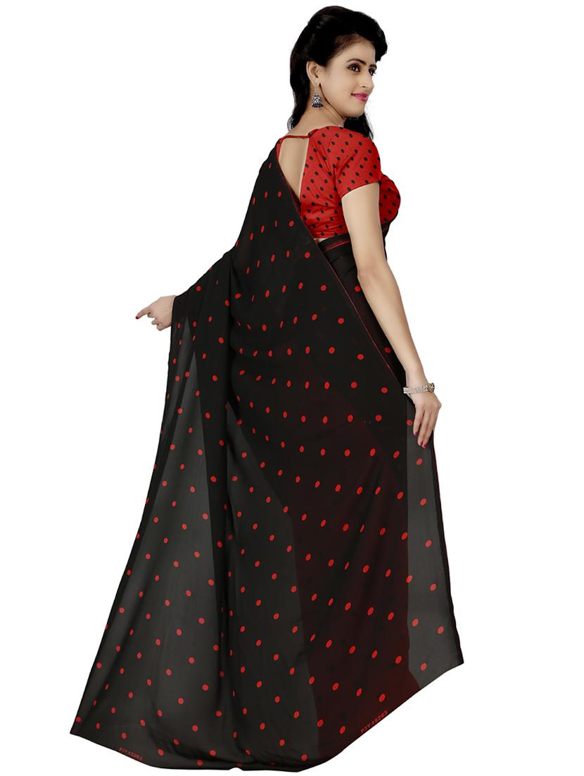 polka dots half & half saree with blouse - 16751568 - Zoom Image - 2
