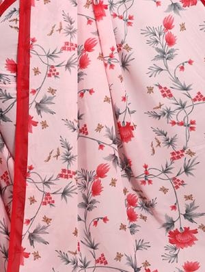 floral printed saree with blouse - 16751599 - Standard Image - 4