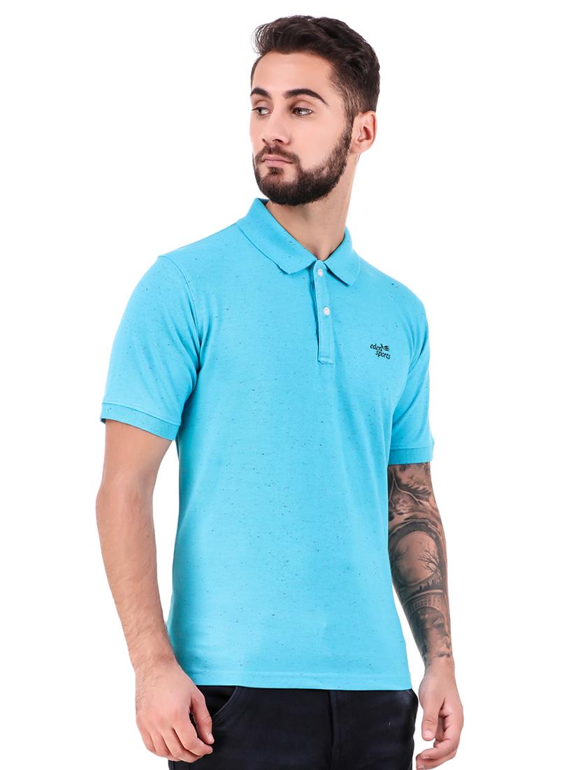 light blue printed polo t-shirt - 16751721 - Zoom Image - 2
