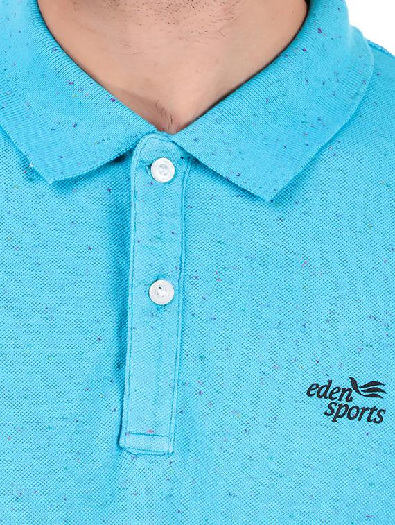 light blue printed polo t-shirt - 16751721 - Zoom Image - 5