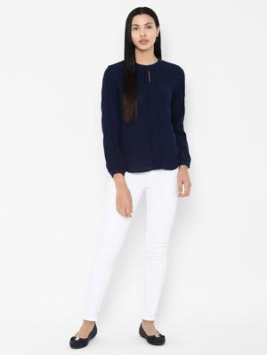 high rise solid jeans - 16752759 - Standard Image - 3
