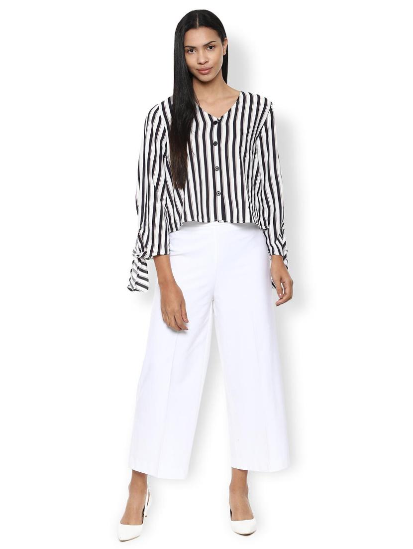 tie up sleeved button up top - 16752853 - Zoom Image - 3