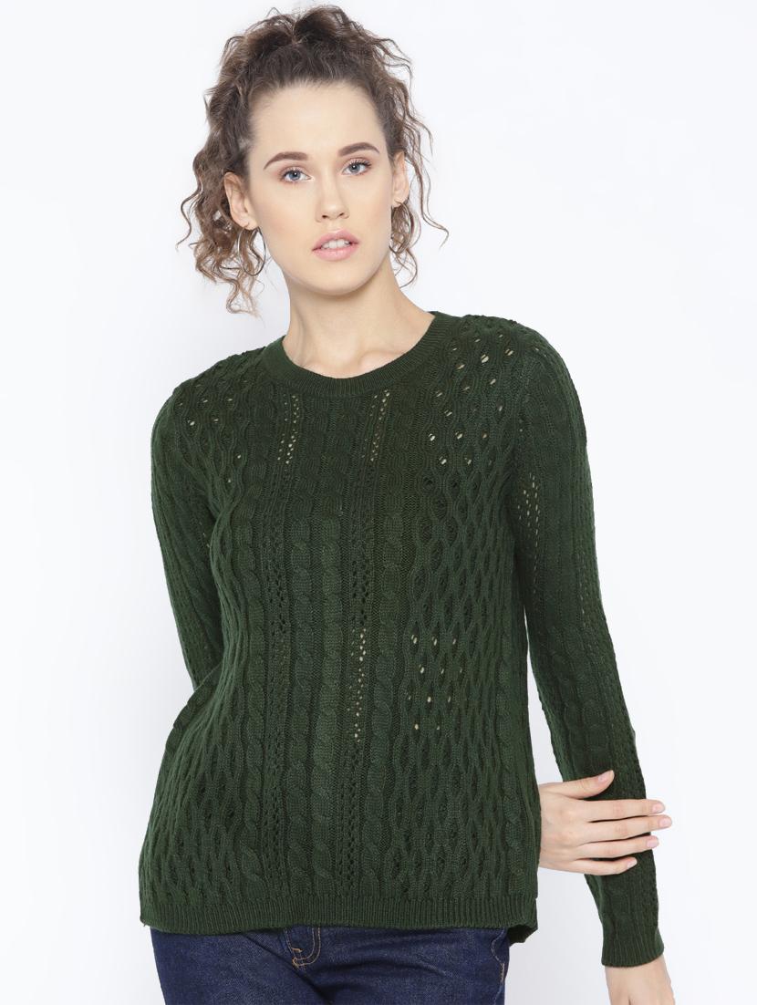 round neck buttoned back pullover - 16752961 - Zoom Image - 1