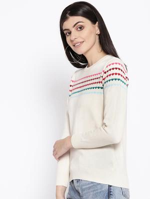 crew neck quirky knitted pullover - 16752966 - Standard Image - 2