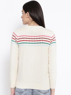 crew neck quirky knitted pullover - 16752966 - Standard Image - 3