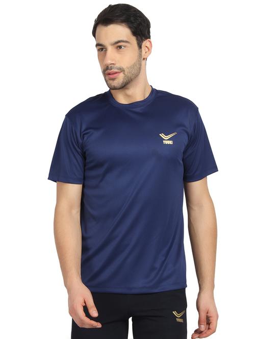 navy blue solid t-shirt - 16752991 - Standard Image - 1