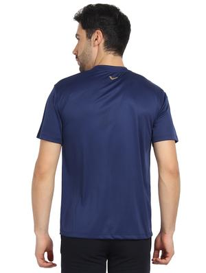 navy blue solid t-shirt - 16752991 - Standard Image - 3