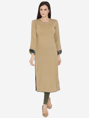 solid woolen kurta - 16753069 - Standard Image - 2