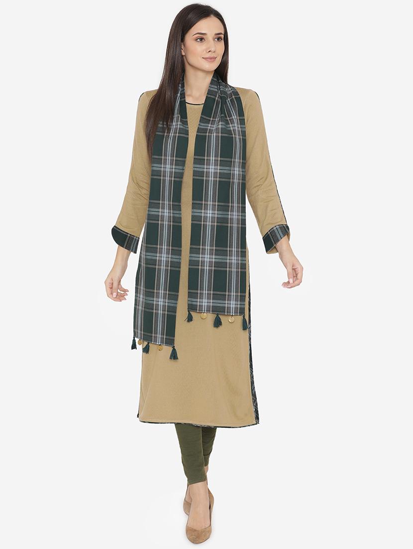 solid woolen kurta - 16753069 - Zoom Image - 1