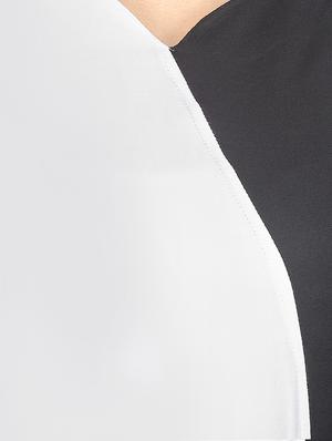 black rayon color block straight kurta - 16753081 - Standard Image - 4
