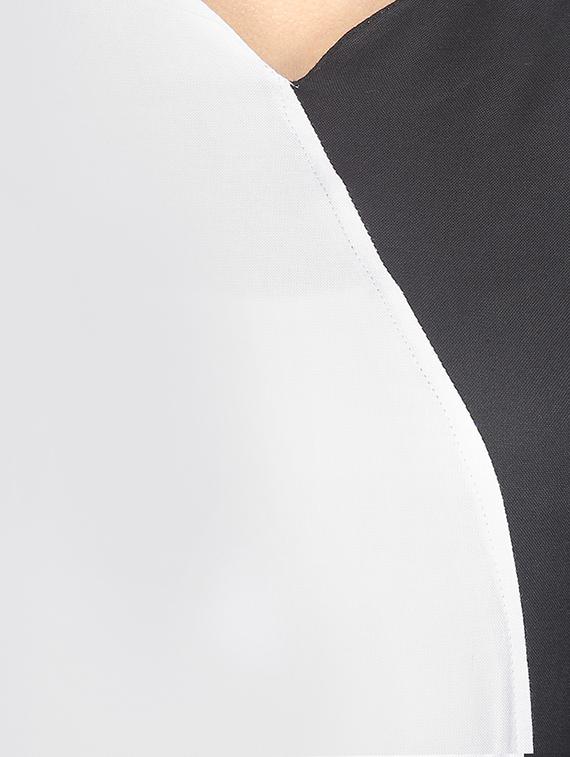 black rayon color block straight kurta - 16753081 - Zoom Image - 4