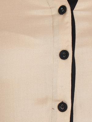 contrast solid flared kurta - 16753112 - Standard Image - 4