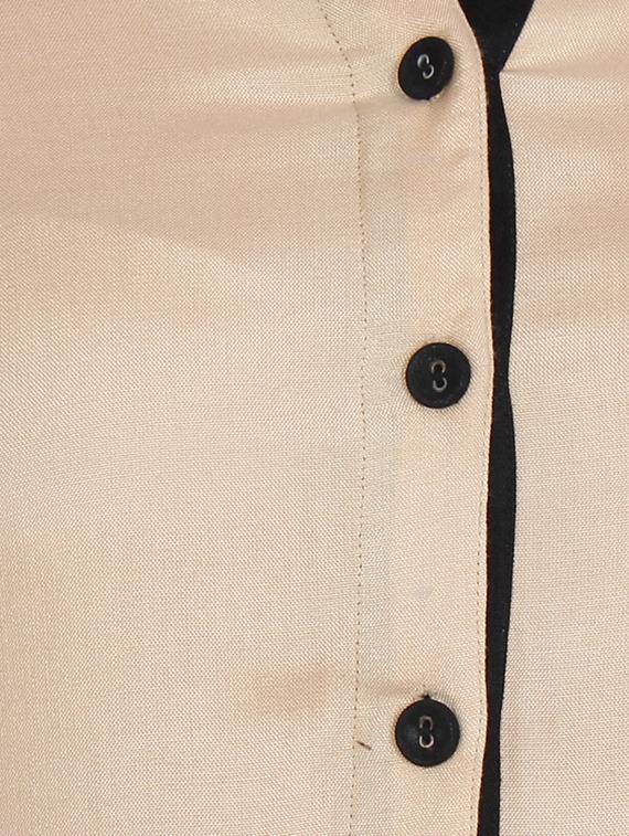 contrast solid flared kurta - 16753112 - Zoom Image - 4