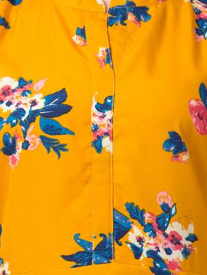 mandarin neck floral a-line dress - 16753348 - Standard Image - 5