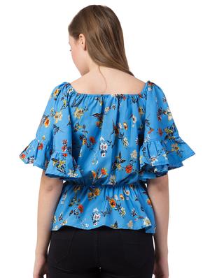 off shoulder floral blouson top - 16753355 - Standard Image - 3