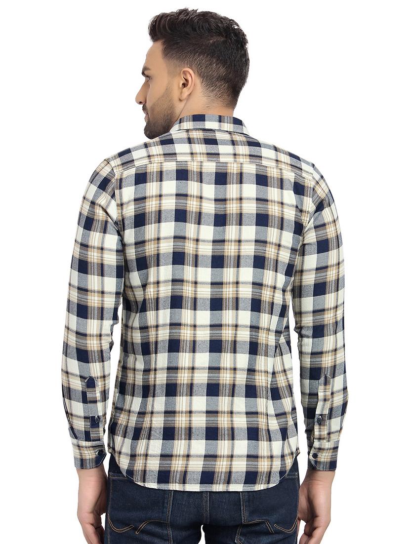 brown checkered casual shirt - 16753430 - Zoom Image - 3