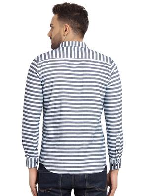 grey striped casual shirt - 16753433 - Standard Image - 3