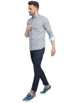 grey striped casual shirt - 16753433 - Standard Image - 4