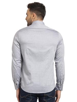 grey self design casual shirt - 16753444 - Standard Image - 3