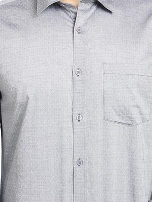 grey self design casual shirt - 16753444 - Standard Image - 5