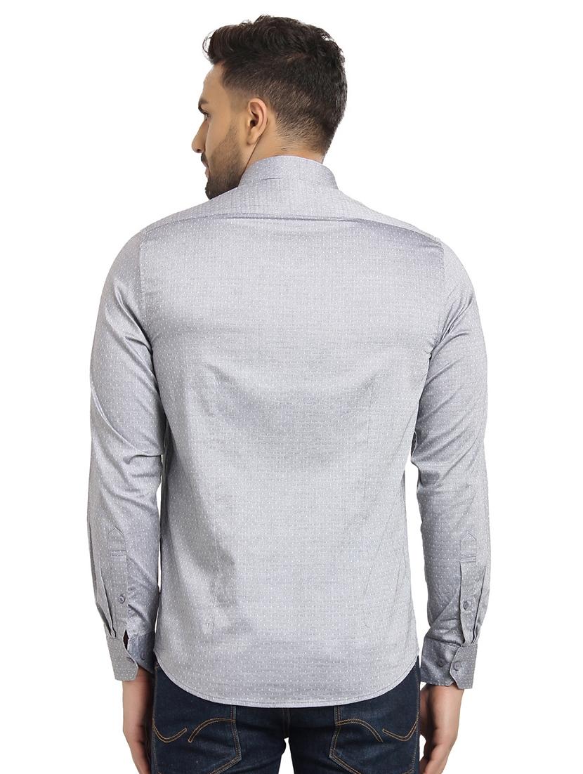 grey self design casual shirt - 16753444 - Zoom Image - 3