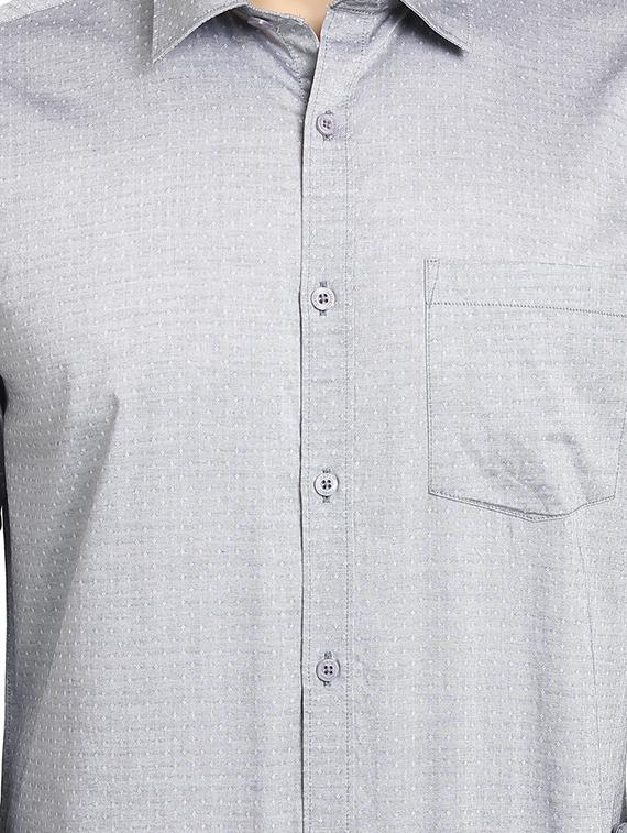 grey self design casual shirt - 16753444 - Zoom Image - 5