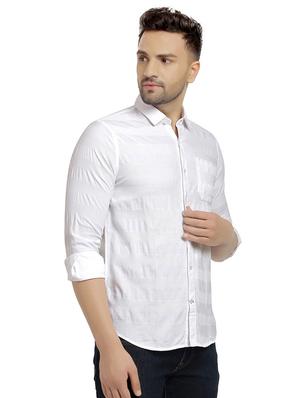 white striped casual shirt - 16753451 - Standard Image - 2