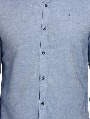 blue solid casual shirt - 16753453 - Standard Image - 5