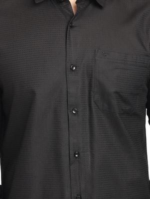 black solid casual shirt - 16753454 - Standard Image - 5