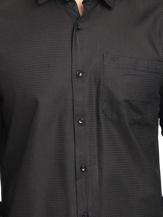 black solid casual shirt - 16753454 - Zoom Image - 5