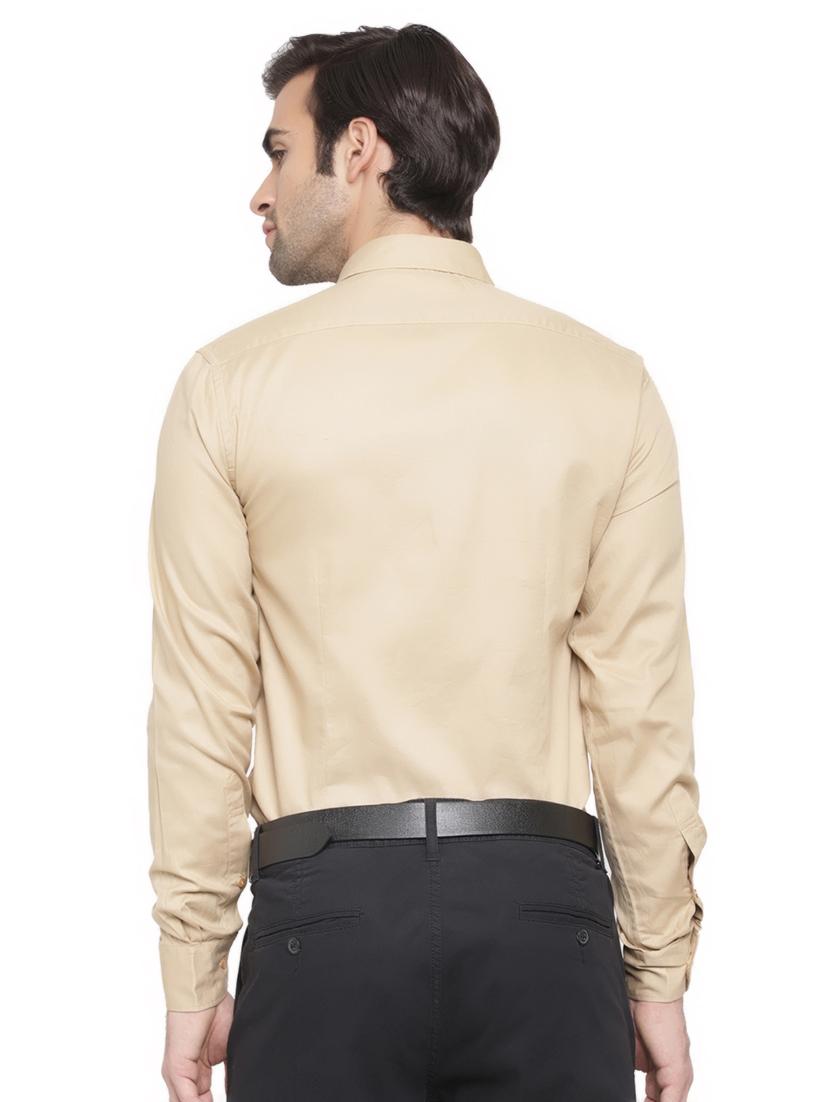 beige self design formal shirt - 16753458 - Zoom Image - 2