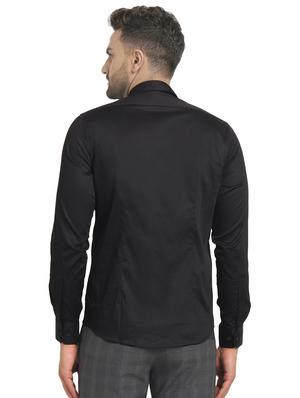 black solid formal shirt - 16753462 - Standard Image - 3