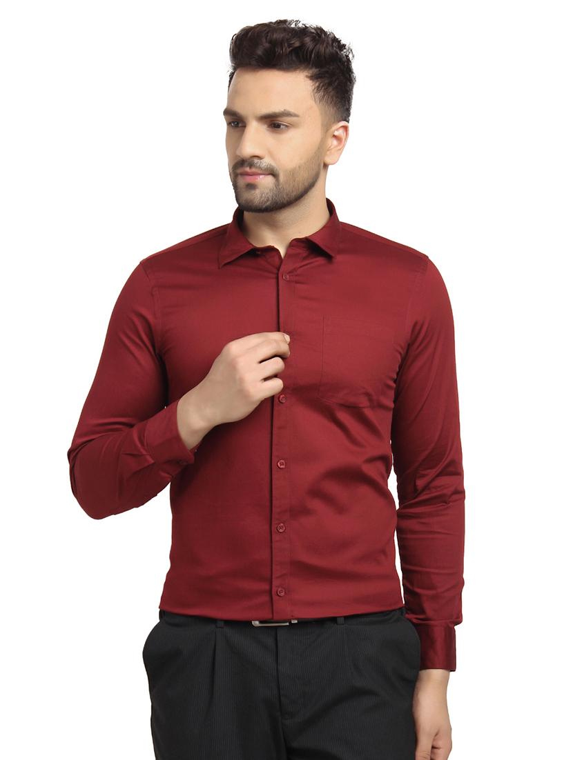 red solid formal shirt - 16753463 - Zoom Image - 1