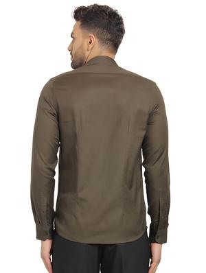 green solid formal shirt - 16753466 - Standard Image - 3
